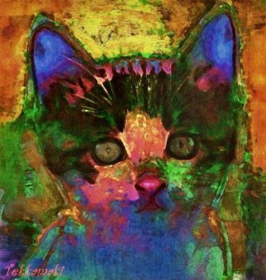 Arts numériques intitulée "Le petit Chat" par Tekkamaki, Œuvre d'art originale, Peinture numérique