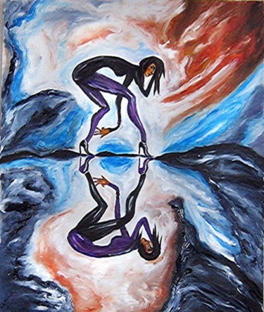 Peinture intitulée "L'envers Décore" par Tekkamaki, Œuvre d'art originale, Huile