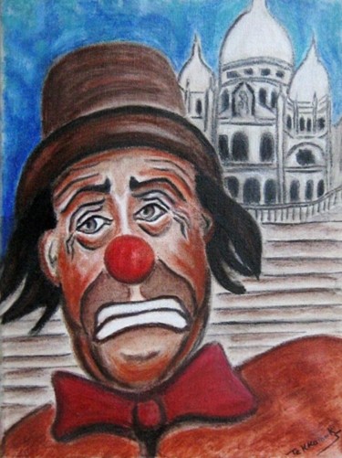 Drawing titled "Bravo Le Clown" by Tekkamaki, Original Artwork