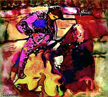 Digital Arts titled "Corrida" by Tekkamaki, Original Artwork, Digital Painting