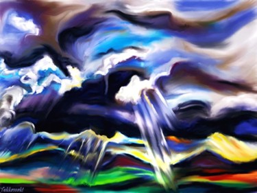 Arts numériques intitulée "Entre Ciel et Terre" par Tekkamaki, Œuvre d'art originale, Peinture numérique