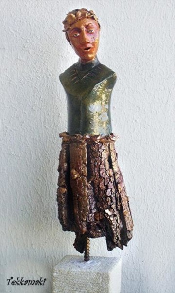Sculpture intitulée "Sortie des Terres" par Tekkamaki, Œuvre d'art originale, Techniques mixtes