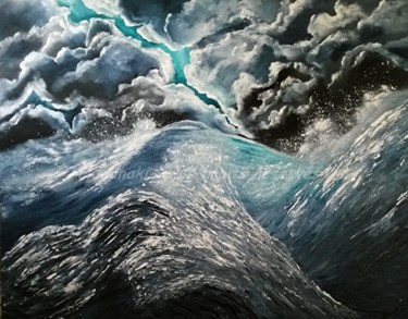 Peinture intitulée "Et si la mer" par Tekkamaki, Œuvre d'art originale, Acrylique