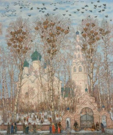 Ζωγραφική με τίτλο "Родительская суббота" από Vladimir Telin, Αυθεντικά έργα τέχνης