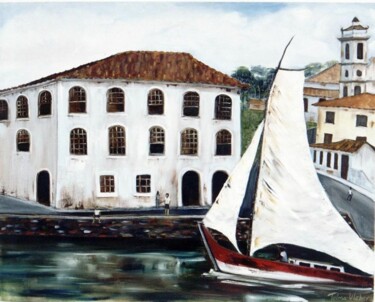 Pittura intitolato "RECONCAVO BAIANO" da Telma Weber, Opera d'arte originale, Olio