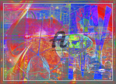 Digitale Kunst mit dem Titel "NY 3" von Temo D, Original-Kunstwerk, Digitale Malerei