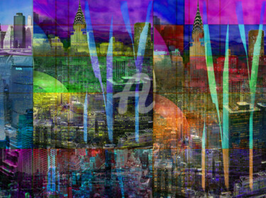 Digital Arts titled "NY 4" by Temo D, Original Artwork, Digital Painting