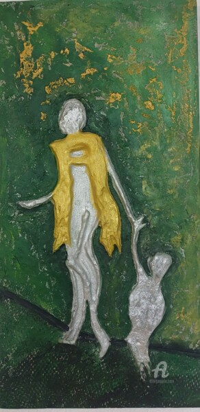Malerei mit dem Titel "Angry mother" von Patrik Magdalenić, Original-Kunstwerk, Acryl