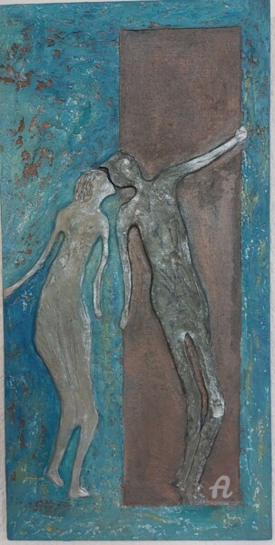 Malerei mit dem Titel "Kiss me" von Patrik Magdalenić, Original-Kunstwerk, Acryl