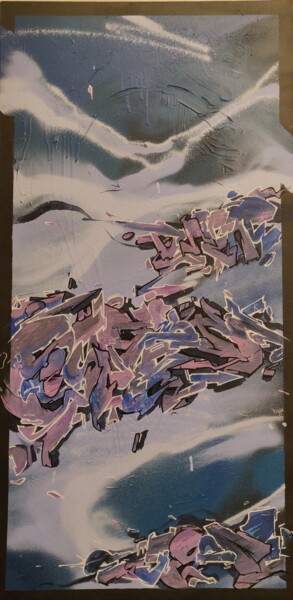Pintura titulada "Letter's Salad" por Tenos3000, Obra de arte original, Pintura al aerosol Montado en Bastidor de camilla de…