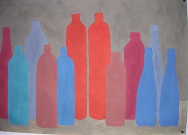 Painting titled "bottle painting 2" by Paul Stapleton, Original Artwork, Oil