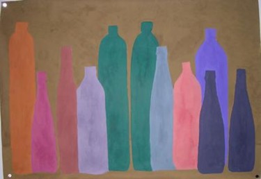 Painting titled "bottle painting 5" by Paul Stapleton, Original Artwork, Oil