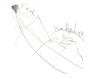 Рисунок под названием "Гийом Аполлинер" - Tensil, Подлинное произведение искусства, Другой