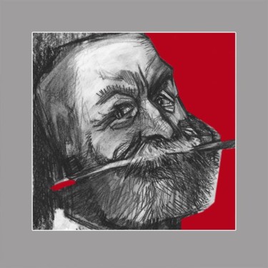 Рисунок под названием "портрет художника с…" - Tensil, Подлинное произведение искусства, Другой