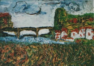 Pittura intitolato ""Il ponte delle uma…" da Teodolinda Varisco, Opera d'arte originale