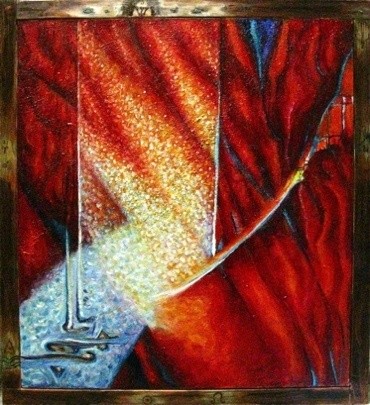 Pittura intitolato "rubedo" da Loreta Teodorova, Opera d'arte originale, Olio
