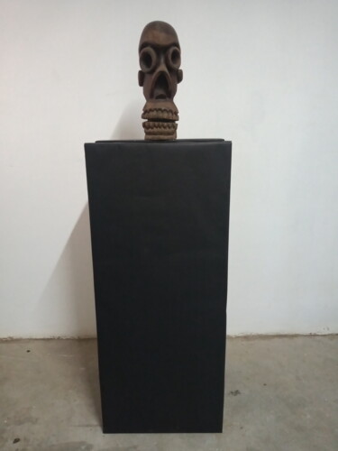 Rzeźba zatytułowany „Autoexpresión” autorstwa Teófilo Reyes, Oryginalna praca, Drewno