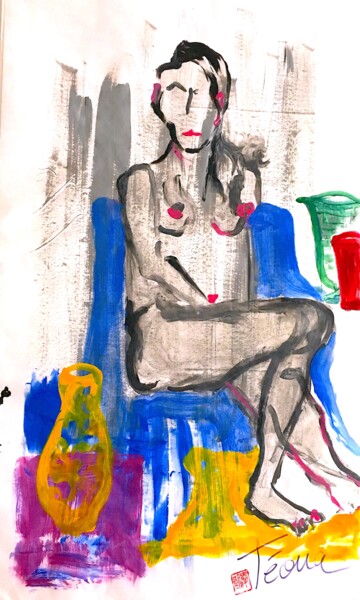 Malerei mit dem Titel "A Margarita please…" von Téoua, Original-Kunstwerk, Acryl