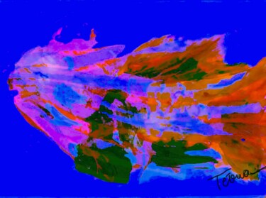Arts numériques intitulée "Rascasse irradiée" par Téoua, Œuvre d'art originale, Peinture numérique