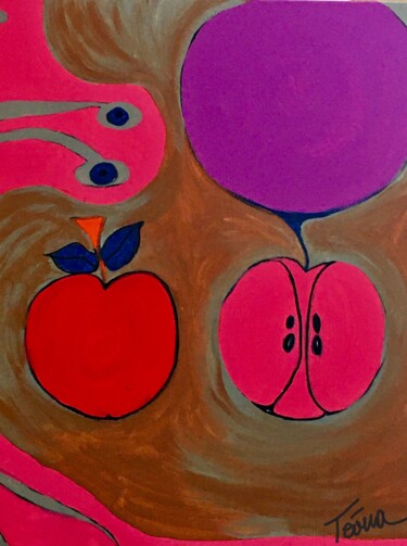 Arts numériques intitulée "Inside the apple" par Téoua, Œuvre d'art originale, Peinture numérique