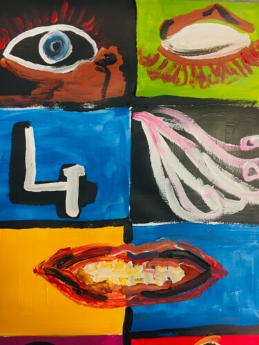 Digitale Kunst mit dem Titel "Face to face" von Téoua, Original-Kunstwerk, Digitale Malerei