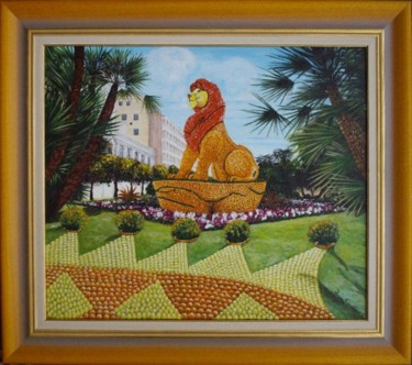 Peinture intitulée "Le roi lion (fête d…" par Térégia, Œuvre d'art originale