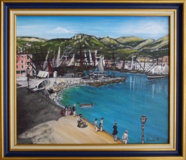 Painting titled "NICE port lympia qu…" by Térégia, Original Artwork