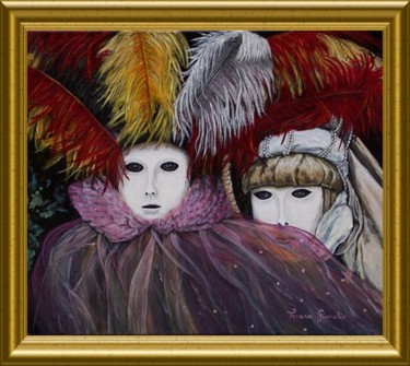 Painting titled "carnaval de Venise" by Térégia, Original Artwork