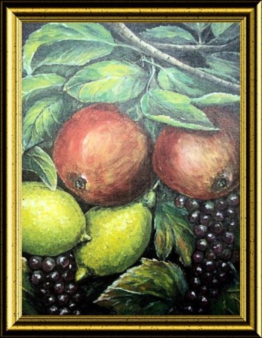 Peinture intitulée "Fruits" par Térégia, Œuvre d'art originale