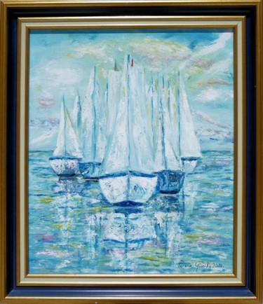 Painting titled "Départ de course" by Térégia, Original Artwork