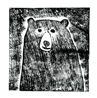Отпечатки и Гравюры под названием ""Медведь"" - Екатерина Терентьева, Подлинное произведение искусства, гравюра