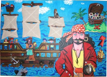 Peinture intitulée "Piratas" par Iupilupi, Œuvre d'art originale