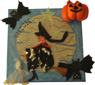 Pintura intitulada "Halloween" por Iupilupi, Obras de arte originais