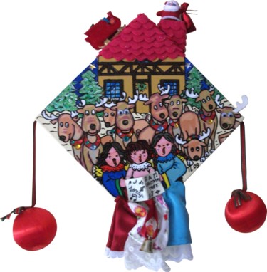 Pintura intitulada "Pai Natal" por Iupilupi, Obras de arte originais