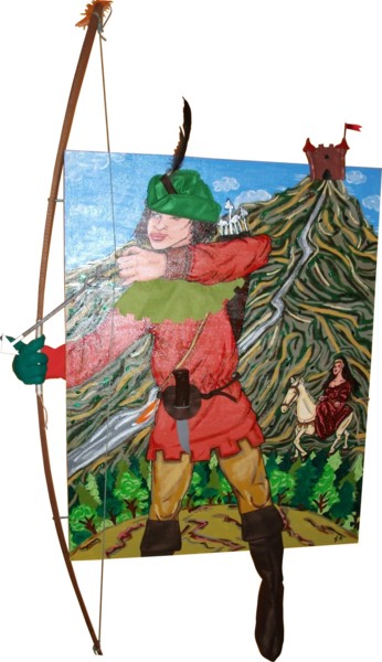 Peinture intitulée "Robin dos Bosques" par Iupilupi, Œuvre d'art originale