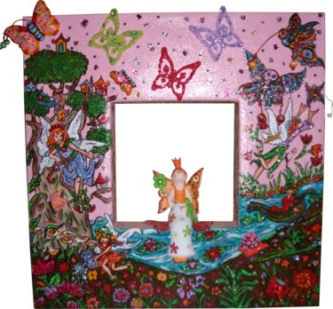 Pintura intitulada "Fada borboleta" por Iupilupi, Obras de arte originais