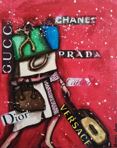 Malerei mit dem Titel "Christmas time bala…" von Teresa Lopes, Original-Kunstwerk, Acryl