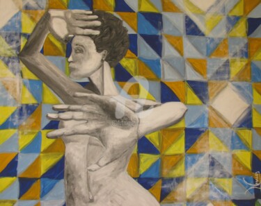 Картина под названием "Angelina #artistsup…" - Teresa Rojão, Подлинное произведение искусства, Акрил