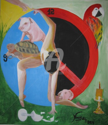 Pittura intitolato "Engano dor e luz #a…" da Teresa Rojão, Opera d'arte originale, Acrilico