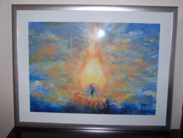 Painting titled "Iluminación" by Teresa Sheinquerman (T. Shein), Original Artwork, Oil