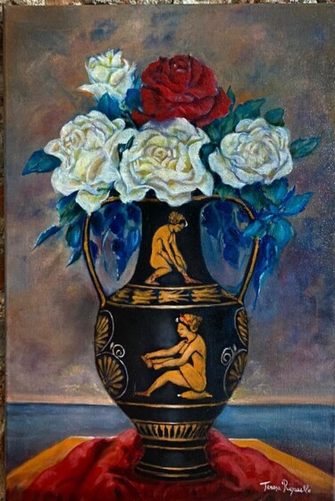 Pittura intitolato "Ceramica attica" da Teresa Riganello, Opera d'arte originale, Olio