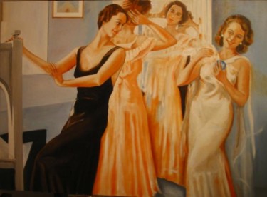 Pittura intitolato ""Andiamo che è tard…" da Teresa Riganello, Opera d'arte originale