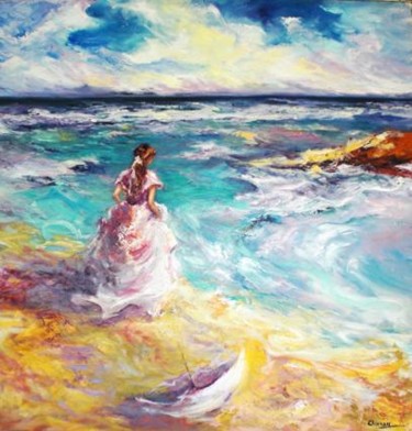Painting titled "Mañana de paseo" by Chivrall, Original Artwork, Oil