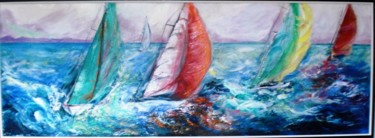 Pintura titulada "regatas -3-" por Chivrall, Obra de arte original, Oleo