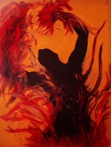 Pintura intitulada ""O fogo da minha Pa…" por Maria Teresa Duarte, Obras de arte originais