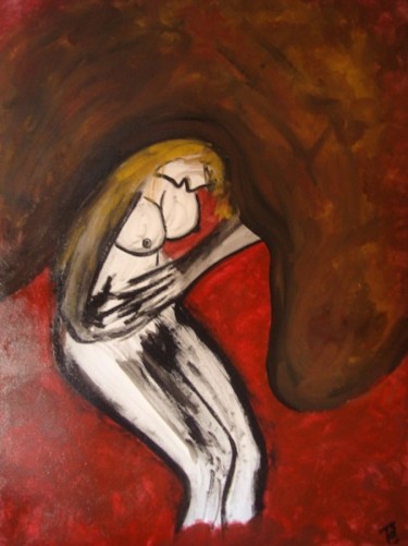 Pintura intitulada ""O peso e a sujidad…" por Maria Teresa Duarte, Obras de arte originais