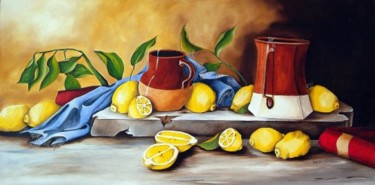 Malerei mit dem Titel "I Limoni" von Teresa Grotteria, Original-Kunstwerk