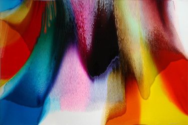 Peinture intitulée "Surf" par Teresa Martins, Œuvre d'art originale, Peinture vitrail