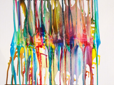 Pittura intitolato "Piano" da Teresa Martins, Opera d'arte originale, Pittura di vetro colorato