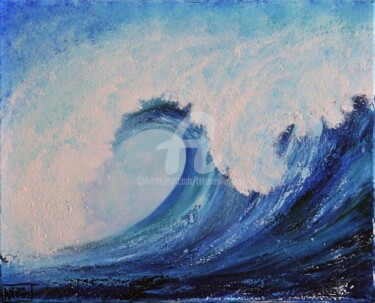 Painting titled "SURF" by Teresa Wegrzyn, Original Artwork, Acrylic